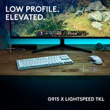 Logitech G915 X LIGHTSPEED TKL Low-Profile Wireless Gaming Keyboard Wit, US-International, GL Tactile, Double-Shot PBT, RGB, LIGHTSPEED draadloos / Bluetooth / USB-C