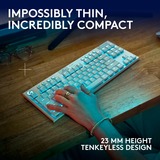 Logitech G915 X LIGHTSPEED TKL Low-Profile Wireless Gaming Keyboard Wit, US-International, GL Tactile, Double-Shot PBT, RGB, LIGHTSPEED draadloos / Bluetooth / USB-C
