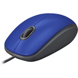 Logitech M110 Silent Corded Mouse Blauw/zwart, 1000 dpi