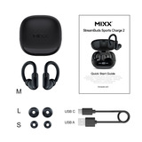 MIXX StreamBuds Sports Charge 2: Wireless Earbuds in-ear oortjes Zwart