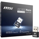 MSI AX1800 Nano WiFi USB Adapter wlan adapter Zwart