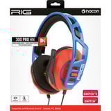 Nacon RIG 300 PRO HN over-ear gaming headset Rood/blauw, Nintendo Switch, Nintendo Switch 2, PlayStation 5, PlayStation 4, Xbox, Windows