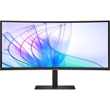 Samsung ViewFinity S6 S65VC 34" Curved UltraWide monitor Zwart, HDMI, DisplayPort, 2x USb-A, USB-B, USB-C, RJ-45