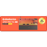 SteelSeries Apex Pro TKL Gen 3 (Steel) RGB mechanisch gaming toetsenbord Grijs, US lay-out (QWERTY), SteelSeries OmniPoint 3.0, 80% (TKL)