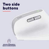 Trust Bayo II Ergonomische draadloze muis Wit, 800 dpi - 2.400 dpi