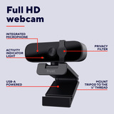 Trust Tanor - Full HD Webcam Zwart,  Ingebouwde microfoon | privacy sluiter