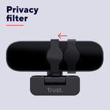 Trust Tanor - Full HD Webcam Zwart,  Ingebouwde microfoon | privacy sluiter