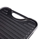 Victoria Omkeerbare Bakplaat 47 x 25 cm, Seasoned grillplaat Zwart, Color packaging