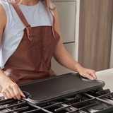 Victoria Omkeerbare Bakplaat 47 x 25 cm, Seasoned grillplaat Zwart, Color packaging