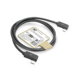 ACT Connectivity USB 3.2 USB-C (links/rechts haaks) naar USB-C (links/rechts haaks) kabel Zwart, 10 Gbit/s, 60W, 0,5 meter