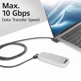 ACT Connectivity USB 3.2 USB-C (links/rechts haaks) naar USB-C (links/rechts haaks) kabel Zwart, 10 Gbit/s, 60W, 0,5 meter