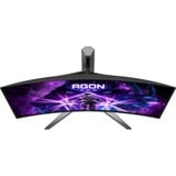 AOC  34" Curved gaming monitor Donkergrijs/zwart