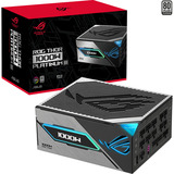 ASUS ROG Thor Platinum III modulaire 1000 watt voeding  Zwart, 1x 12V-2x6, 4x PCIe