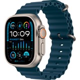 Apple Watch Ultra 2 smartwatch Donkerblauw, Titanium, 49 mm, Ocean‑bandje, GPS + Cellular