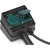 Brennenstuhl Tuincontactdoos met aardspies 1154450 4-voudige stekkerdoos Zwart, 4x stekker, 10 meter, IP44