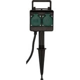 Brennenstuhl Tuincontactdoos met aardspies 1154450 stekkerdoos Zwart, 10 meter, IP44