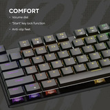 Canyon Cometstrike GK-55 RGB mechanisch gaming toetsenbord Zwart, US lay-out (QWERTY), Cherry MX Red, 100%