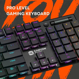 Canyon Cometstrike GK-55 RGB mechanisch gaming toetsenbord Zwart, US lay-out (QWERTY), Cherry MX Red, 100%