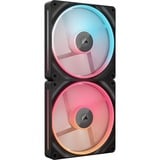 Corsair iCUE LINK LX140-R RGB Reverse Starterskit case fan Zwart, 2 stuks, 4-pin PWM