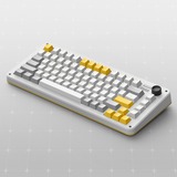 Iqunix ZX75 Gravity Wave Wireless Mechanical Keyboard Grijs, US lay-out (QWERTY), Cherry MX Blue, 75%, RGB leds, 75%, Hot-swappable, Double-shot PBT, 2.4GHz | Bluetooth 5.1 | USB-C