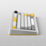 Iqunix ZX75 Gravity Wave Wireless Mechanical Keyboard Grijs, US lay-out (QWERTY), Cherry MX Blue, 75%, RGB leds, 75%, Hot-swappable, Double-shot PBT, 2.4GHz | Bluetooth 5.1 | USB-C