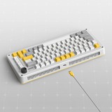 Iqunix ZX75 Gravity Wave Wireless Mechanical Keyboard Grijs, US lay-out (QWERTY), Cherry MX Blue, 75%, RGB leds, 75%, Hot-swappable, Double-shot PBT, 2.4GHz | Bluetooth 5.1 | USB-C