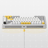 Iqunix ZX75 Gravity Wave Wireless Mechanical Keyboard Grijs, US lay-out (QWERTY), Cherry MX Blue, 75%, RGB leds, 75%, Hot-swappable, Double-shot PBT, 2.4GHz | Bluetooth 5.1 | USB-C