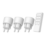 KlikAanKlikUit APC3-2300RN Slimme Stekkerset met Afstandsbediening Wit, 3 stekkers, 2300 Watt
