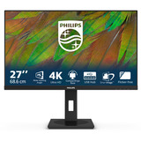 Philips 27B1N3800 27" 4K UHD monitor Zwart, HDMI, DisplayPort, Audio, USB