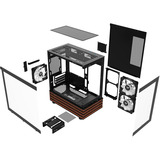 Thermaltake View 170 WS ARGB mini tower behuizing Zwart/houtkleur | 2x USB-A | RGB | Window