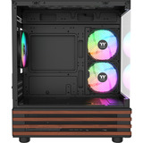 Thermaltake View 170 WS ARGB mini tower behuizing Zwart/houtkleur | 2x USB-A | RGB | Window