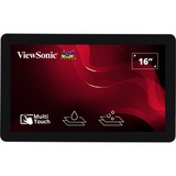 ViewSonic Open frame touchmonitor voor 24/7 continubedrijf 15.6" Zwart, 1x DisplayPort, 1x HDMI, 1x VGA