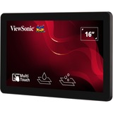 ViewSonic Open frame touchmonitor voor 24/7 continubedrijf 15.6"  Zwart, HDMI, DisplayPort, VGA