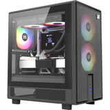 XYZ PC Gear Atom midi tower behuizing Zwart | 2x USB-A | 1x USB-C | Tempered Glass