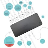 i-tec USB 3.0/ USB-C/Thunderbolt 4K PD dockingstation Zwart, 100 Watt