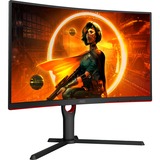 AOC CQ27G3SU/BK 27" Curved Gaming Monitor Zwart/rood, 2x HDMI, 1x DisplayPort, Sound, Curved, 165Hz