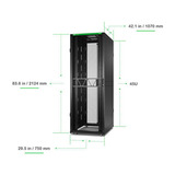 APC NetShelter SX Gen 2 AR3155B2, 45U server rack Zwart/groen, 75(b) x 212,4(h) x 107(d) cm, met zijkanten