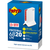 AVM FRITZ!Box 6820 LTE v4 Edition International router Wit/rood, 3G/4G, Wi-Fi 4