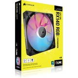 Corsair iCUE LINK RX140 RGB case fan Zwart, 4-pin PWM