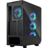 Fractal Design Meshify 2 Compact RGB Black TG Light Tint midi tower behuizing Zwart | 2x USB-A | 1x USB-C | RGB | Tempered Glass