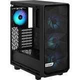 Fractal Design Meshify 2 Compact RGB Black TG Light Tint midi tower behuizing Zwart | 2x USB-A | 1x USB-C | RGB | Tempered Glass