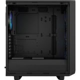 Fractal Design Meshify 2 Compact RGB Black TG Light Tint midi tower behuizing Zwart | 2x USB-A | 1x USB-C | RGB | Tempered Glass