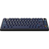 HelloGanss HS75T GC17 RGB mechanisch toetsenbord Zwart, US lay-out (QWERTY), Cherry MX Brown, 75%, RGB leds, PBT Doubleshot keycaps, hot swap, 2,4 GHz | Bluetooth | USB-C