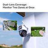 Imou AOV Dual lens 5MP+5MP buitencamera Wit, 3K, 4G LTE, WiFi 6, Solar panel