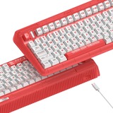 Iqunix OG80 Joy Vendor Wireless Mechanical Keyboard, gaming toetsenbord Rood/wit, US lay-out, Cherry MX Silent Red, RGB leds, 80% (TKL), Hot-swappable, PBT, 2.4GHz | Bluetooth 5.1 | USB-C