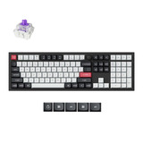 Keychron Q6 HE-M1, toetsenbord Wit, US lay-out, Gateron Double-Rail Magnetic Nebula, RGB, OSA Profile Double-shot PBT Keycaps, Hot Swap, USB-C / 2.4 GHz / Bluetooth 5.2, Knob