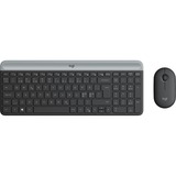 Logitech MK470 Slim Wireless Keyboard and Mouse Combo , desktopset Zwart, DK Lay-out, Scissor switches, 1000 dpi