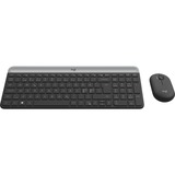 Logitech MK470 Slim Wireless Keyboard and Mouse Combo , desktopset Zwart, DK Lay-out, Scissor switches, 1000 dpi