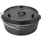 Petromax Dutch Oven ft6-t (5,5 liter) zonder pootjes kookpan Zwart, Inhoud pan: 5,5 liter | inhoud deksel: 1,5 liter