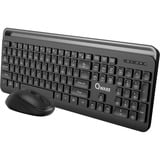 Qware Rotherham draadloze combo, desktopset Zwart, EU lay-out (QWERTY), Membraan, 800 - 1600 DPI, 2,4 GHz USB | Bluetooth